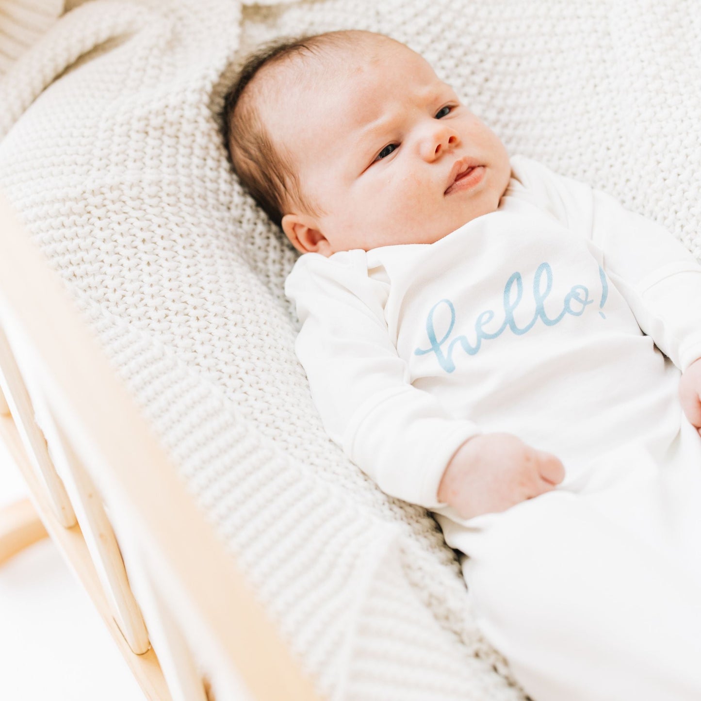 Hello! Knot Gown - Blue by Luna and Arlo - Magnolia BabyGown