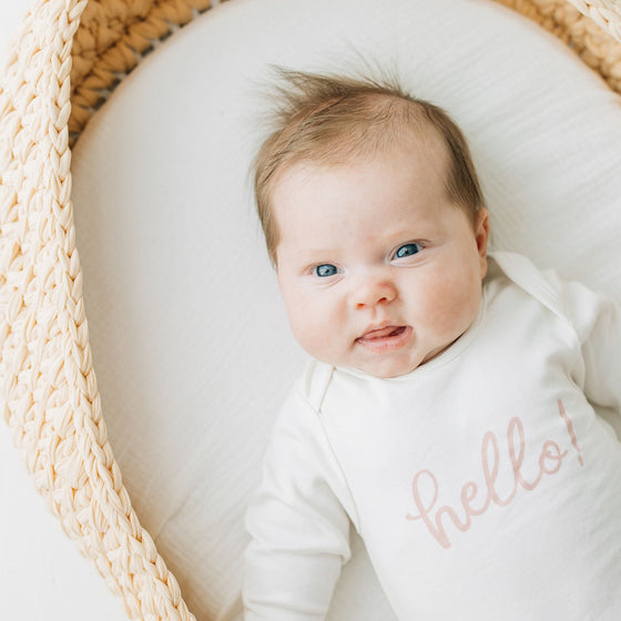 Hello! Knot Gown - Dusty Rose by Luna and Arlo - Magnolia BabyGown