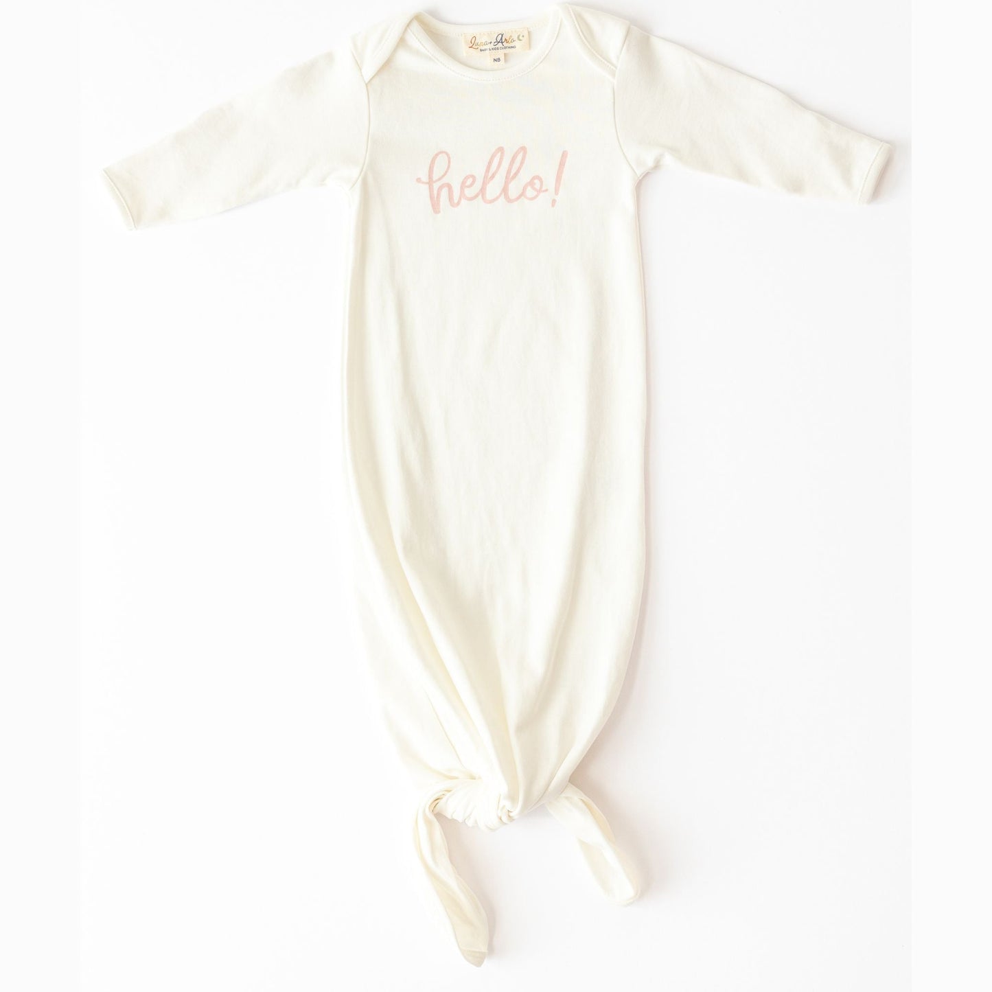 Hello! Knot Gown - Dusty Rose by Luna and Arlo - Magnolia BabyGown