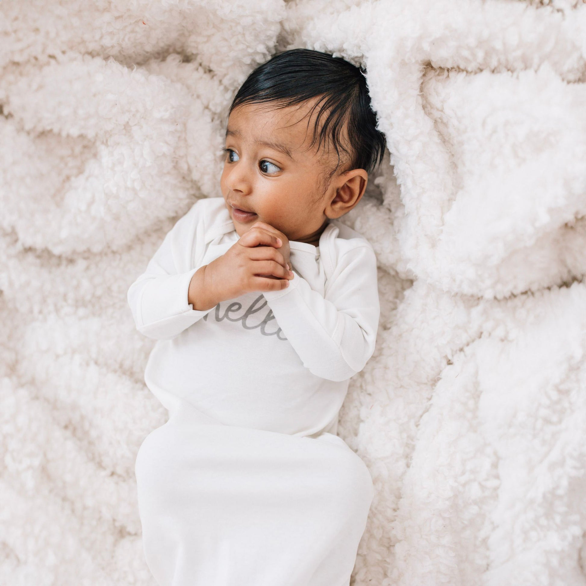 Hello! Knot Gown - Silver by Luna and Arlo - Magnolia BabyGown