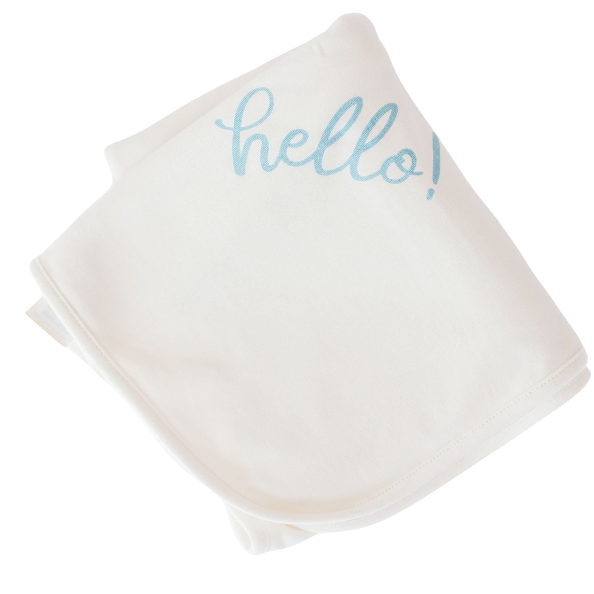 Hello! Receiving Blanket - Blue by Luna and Arlo - Magnolia BabyReceiving Blanket