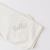 Hello! Receiving Blanket - Silver - Magnolia BabyReceiving Blanket