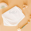 Hello! Receiving Blanket - Silver - Magnolia BabyReceiving Blanket