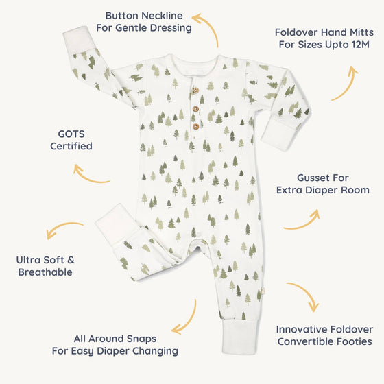 Henley Romper - Alpine - Magnolia BabyRomper