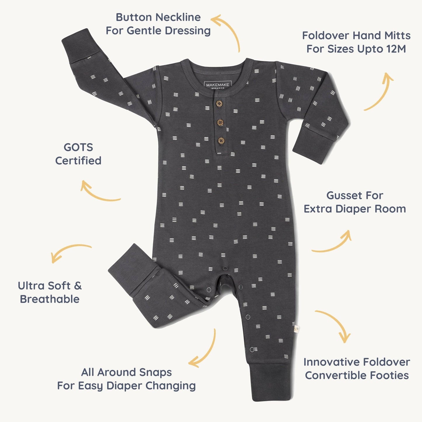 Henley Romper - Tribe - Magnolia BabyRomper