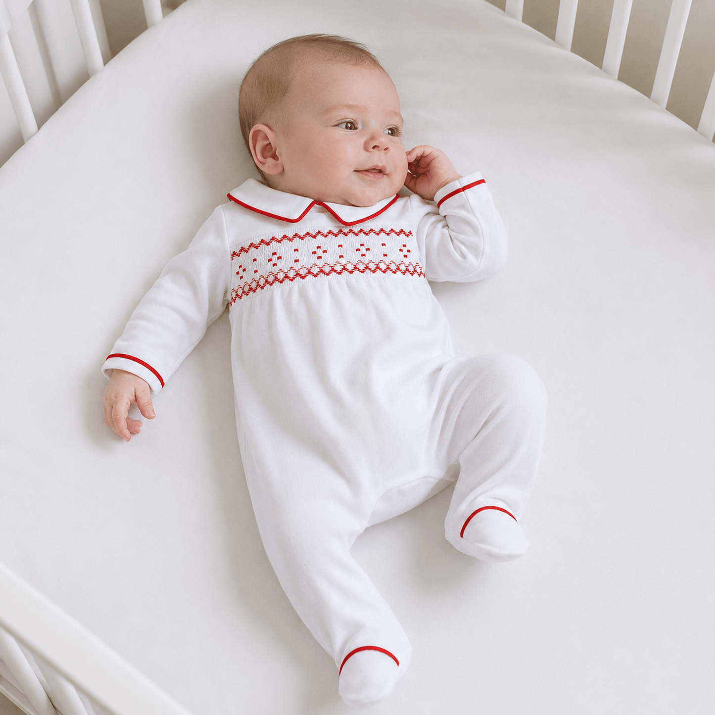 Magnolia Baby_Henry Smocked Boy Footie_1