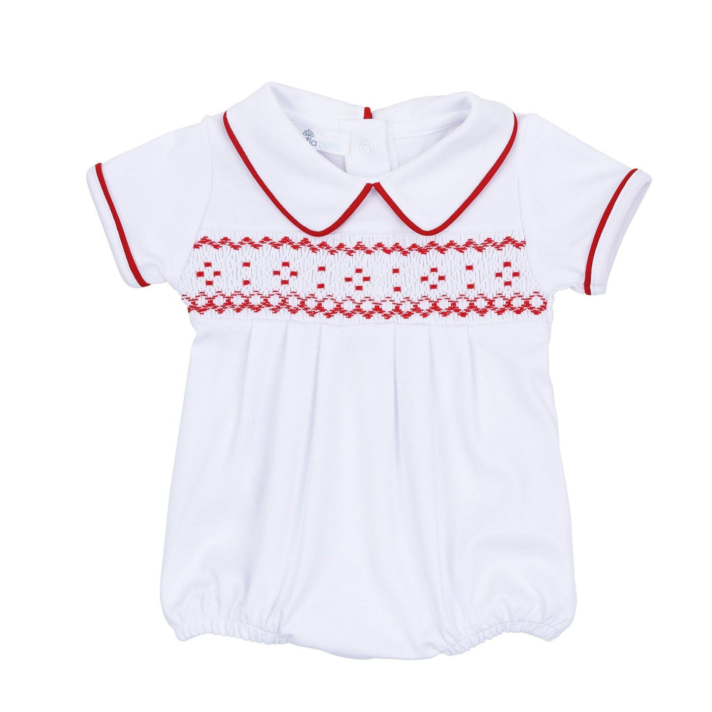 Magnolia Baby_Henry Smocked Short Sleeve Boy Bubble_2