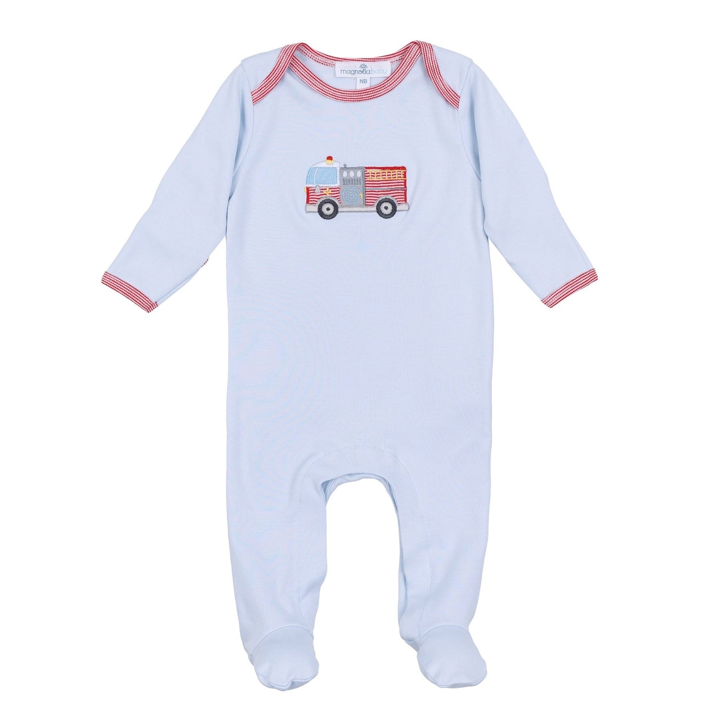 Hero Brigade Applique Lap Footie - Magnolia BabyFootie