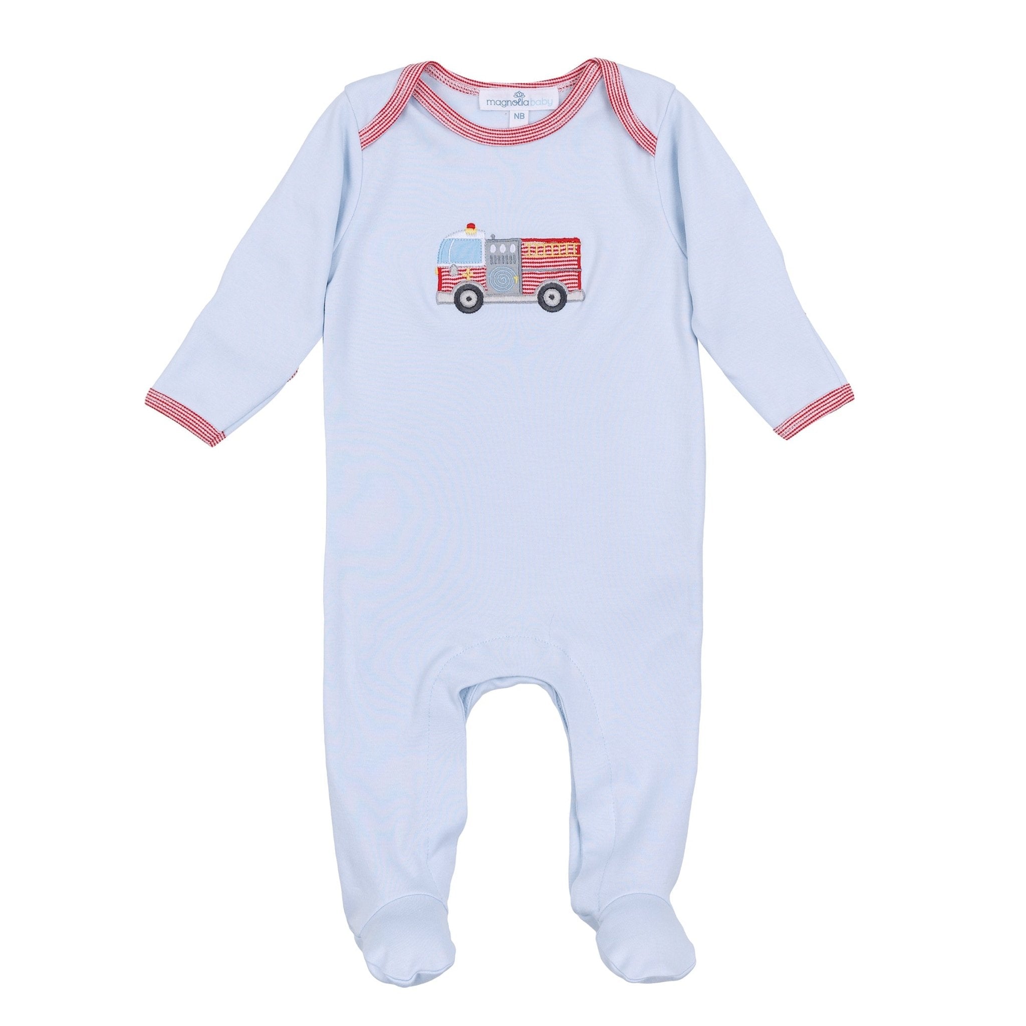 Hero Brigade Applique Lap Footie - Magnolia BabyFootie