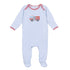 Hero Brigade Applique Lap Footie - Magnolia BabyFootie