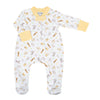 Hey, Diddle, Diddle Print Zip Footie - Magnolia BabyFootie