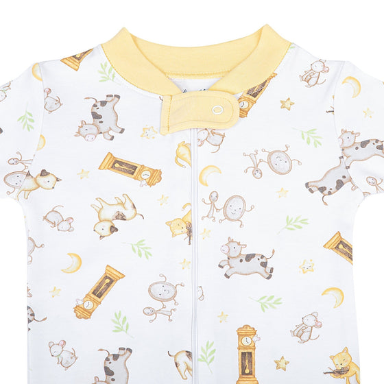 Hey, Diddle, Diddle Zip Pajamas - Magnolia BabyZipper Pajamas