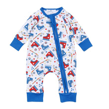  Hockey Star Zip Playsuit - Magnolia BabyPlaysuit
