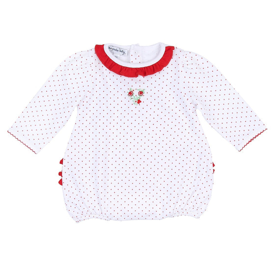 Holiday Annalise's Classics Embroidered Ruffle Bubble - Magnolia BabyBubble