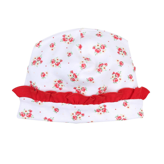 Holiday Annalise's Classics Print Ruffle Hat - Magnolia BabyHat