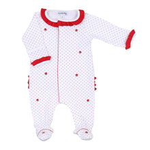  Holiday Annalise's Classics Scattered Ruffle Footie - Magnolia BabyFootie