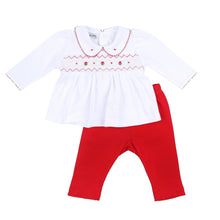  Holiday Annalise's Classics Smocked Print 2pc Pant Set - Magnolia Baby2pc Pant Set