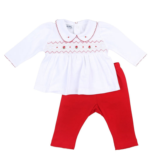 Holiday Annalise's Classics Smocked Print 2pc Pant Set - Magnolia Baby2pc Pant Set