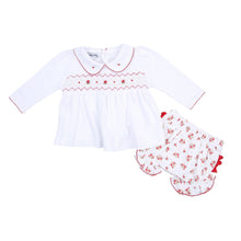  Holiday Annalise's Classics Smocked Print Ruffle Diaper Cover Set - Magnolia BabyDiaper Cover