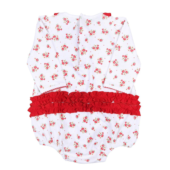 Holiday Annalise's Print Ruffle Bubble - Magnolia BabyBubble