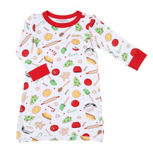  Holiday Baking Red Girl's Long Sleeve Nightdress - Magnolia BabyNightdress