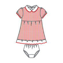  Holiday Minichecks Collared Short Sleeve Dress - Magnolia BabyDress