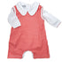 Holiday Minichecks Jon Jon and Collared Long Sleeve T-Shirt Set - Magnolia BabyShort Playsuit Set