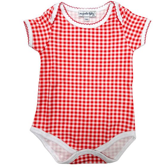 Holiday Minichecks Lap Bodysuit - Magnolia BabyBodysuit