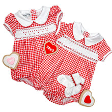  Holiday Minichecks Smocked Short Sleeve Bubble - Magnolia BabyBubble