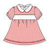 Holiday Minichecks Smocked Short Sleeve Dress - Magnolia BabyDress