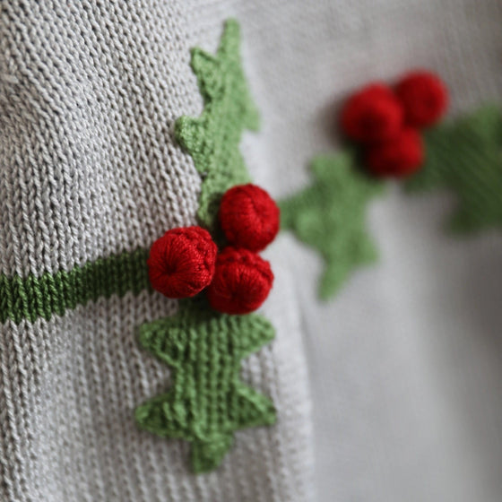 Holly Berry Knit Christmas Dress - Magnolia BabyDress