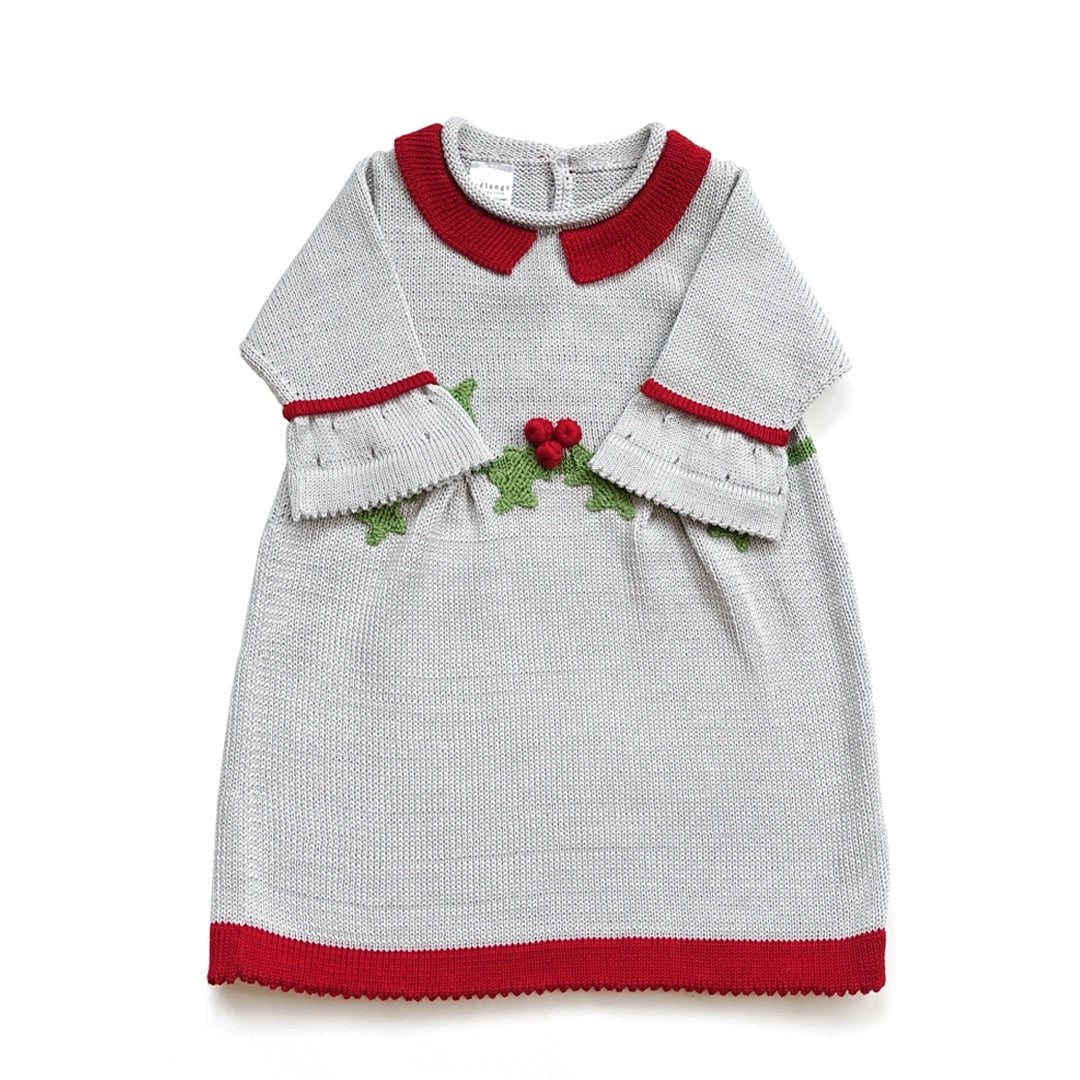 Holly Berry Knit Christmas Dress - Magnolia BabyDress