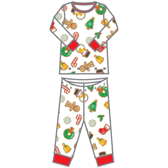 Holly Jolly Cookies Big Kid Long Pajamas - Magnolia BabyLong Pajamas