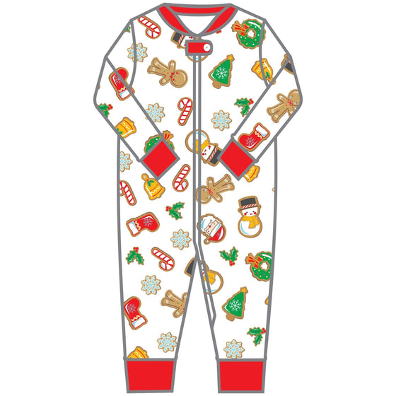 Holly Jolly Cookies Red Zipper Pajamas - Magnolia BabyZipper Pajamas