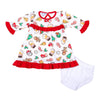 Holly Jolly Cookies Ruffle Long Sleeve Dress Set - Magnolia BabyDress