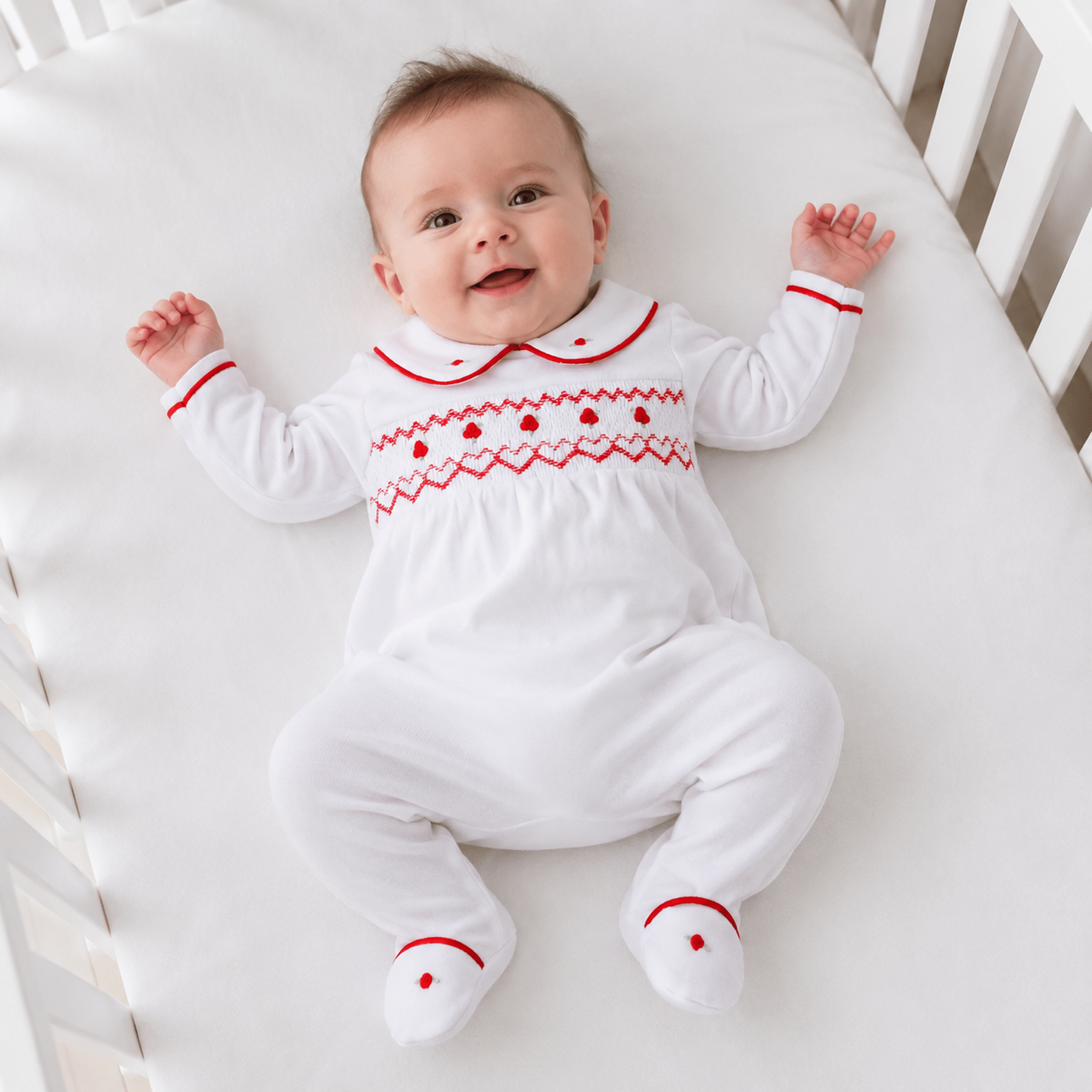 Magnolia Baby_Holly Smocked Footie_1