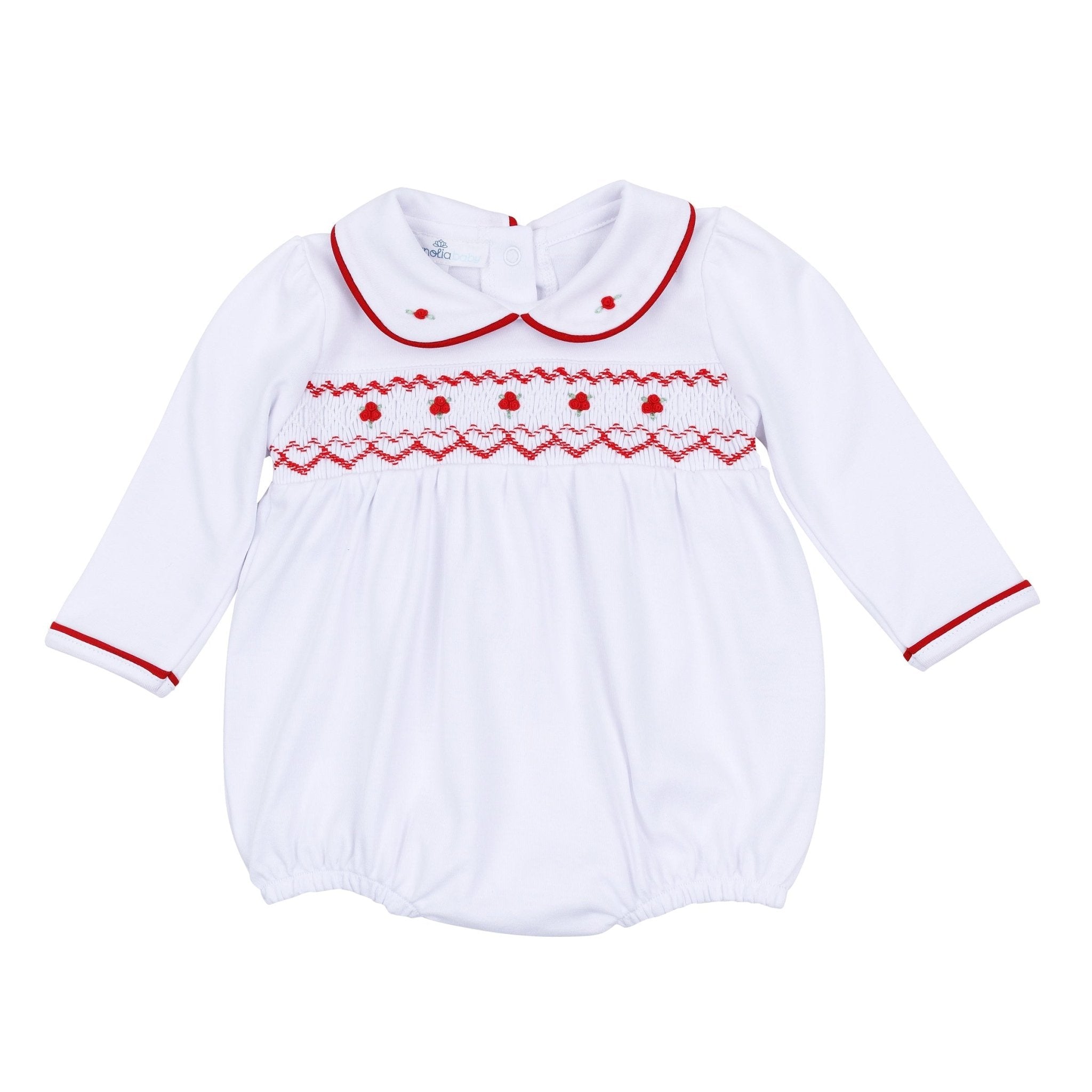 Magnolia Baby_Holly Smocked Girl Long Sleeve Bubble_2