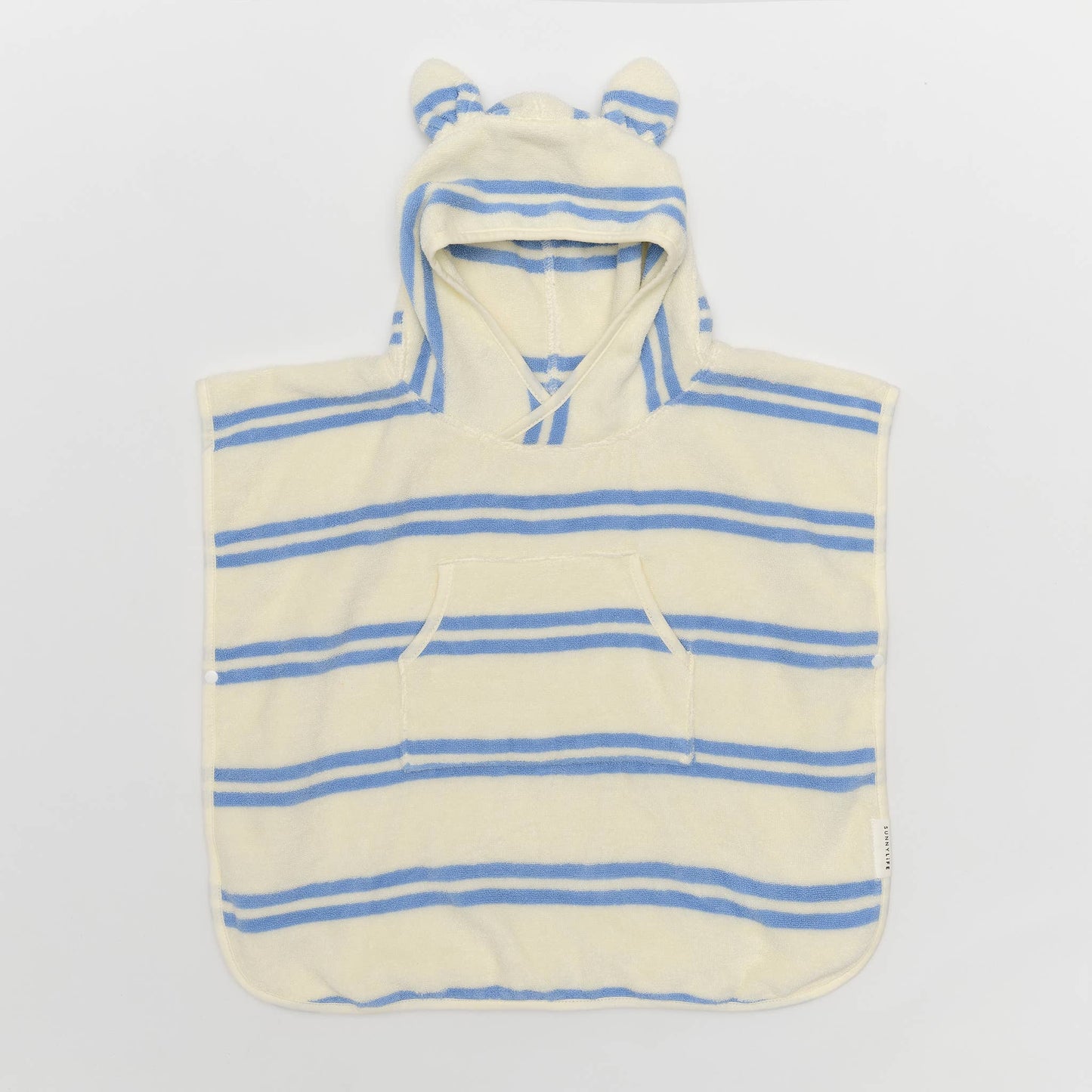 Hooded Beach Towel - Sammy the Seagull - Blue Stripe - Magnolia BabyBeach Towel