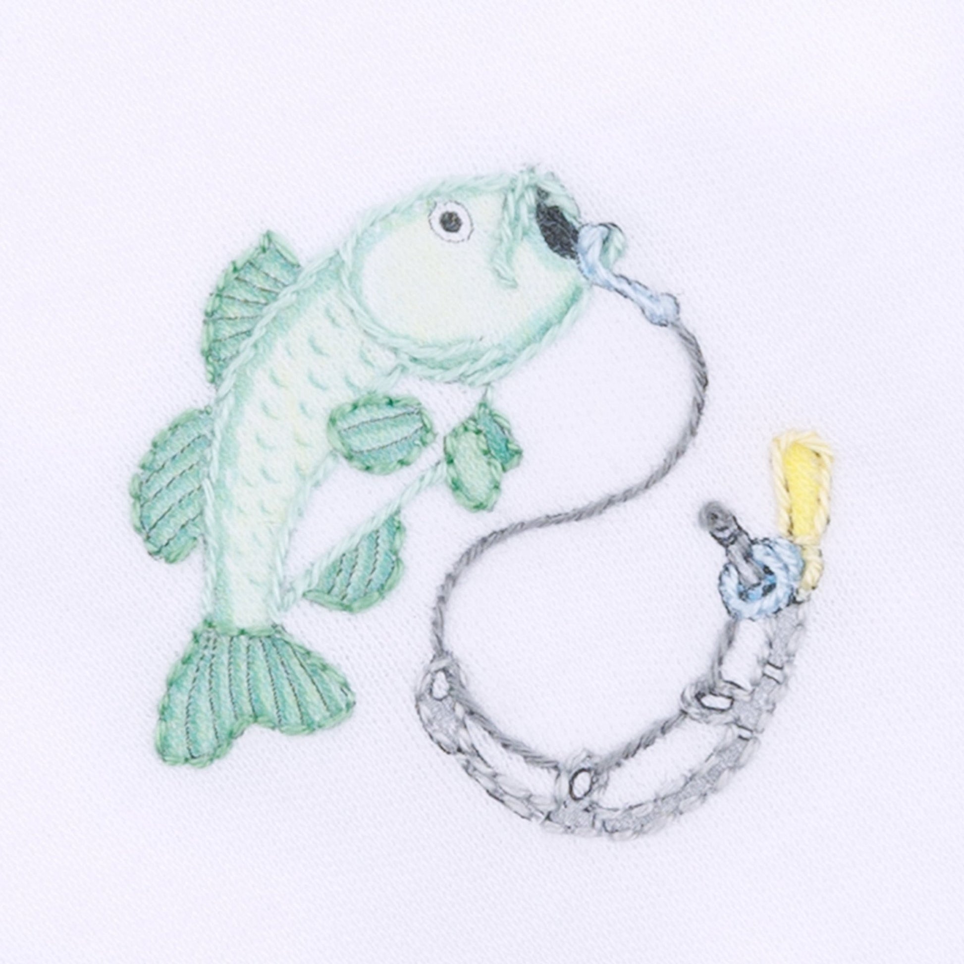 Hook, Line and Sinker Embroidered Footie - Magnolia BabyFootie