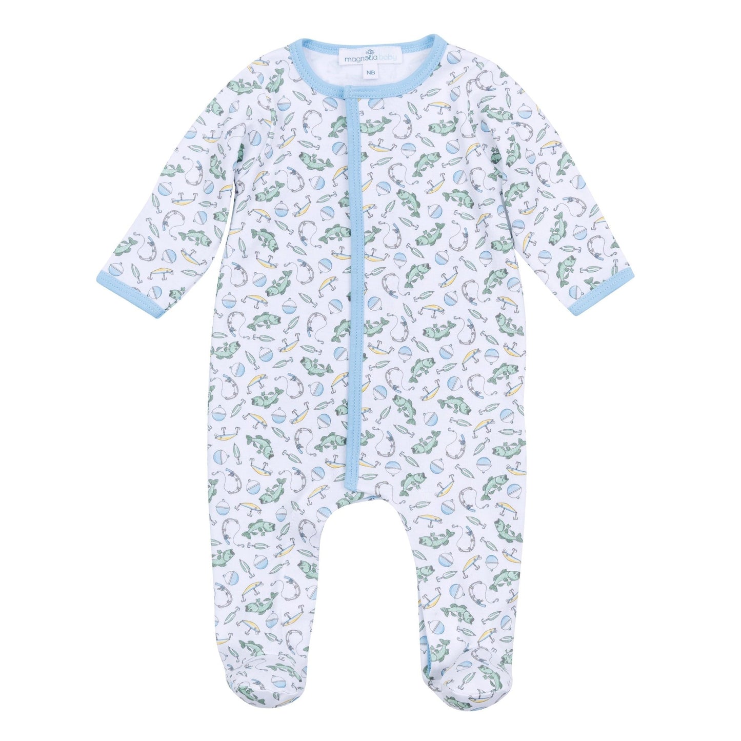 Hook, Line and Sinker Print Footie - Magnolia BabyFootie