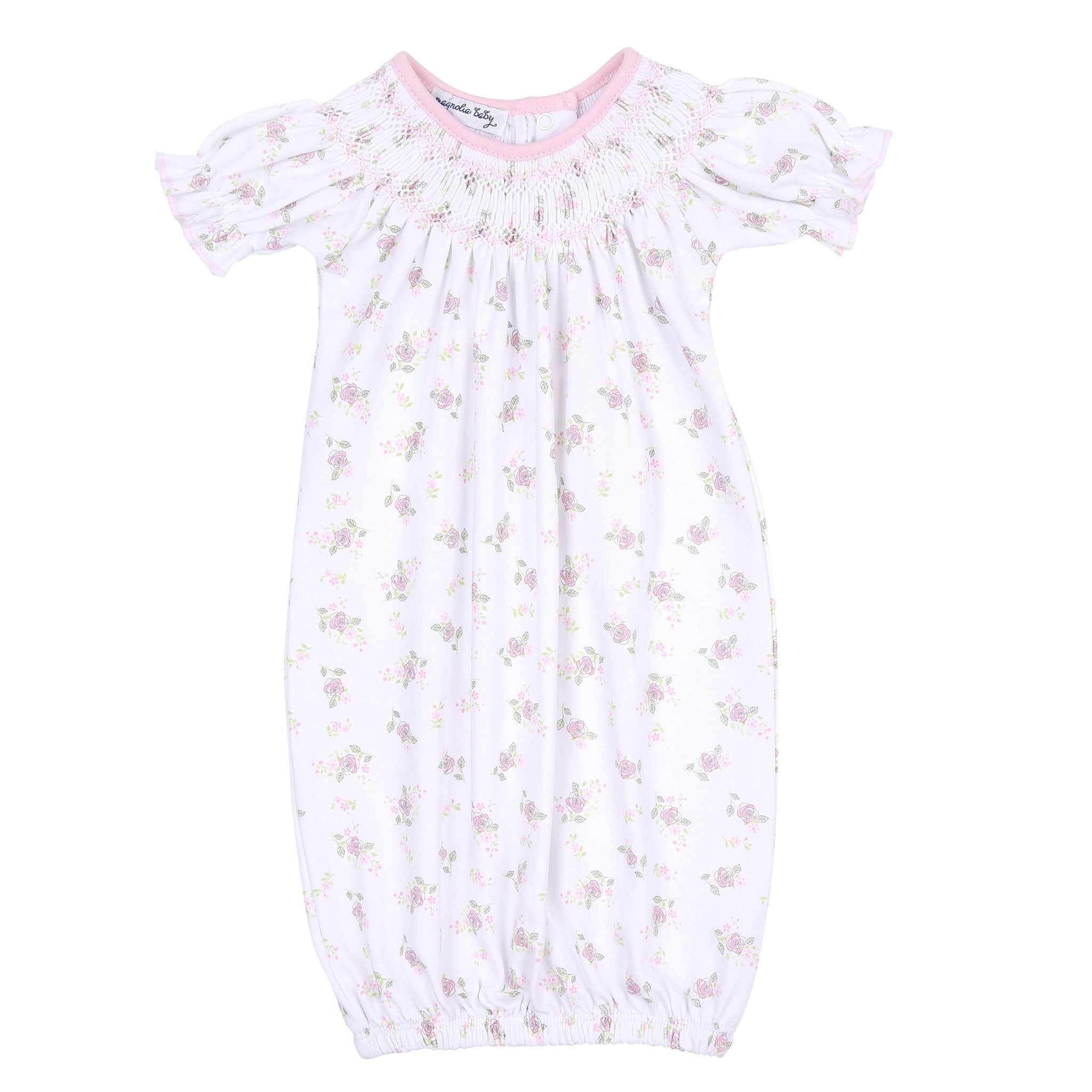 Hope's Rose Bishop Short Sleeve Gown - Magnolia BabyGown