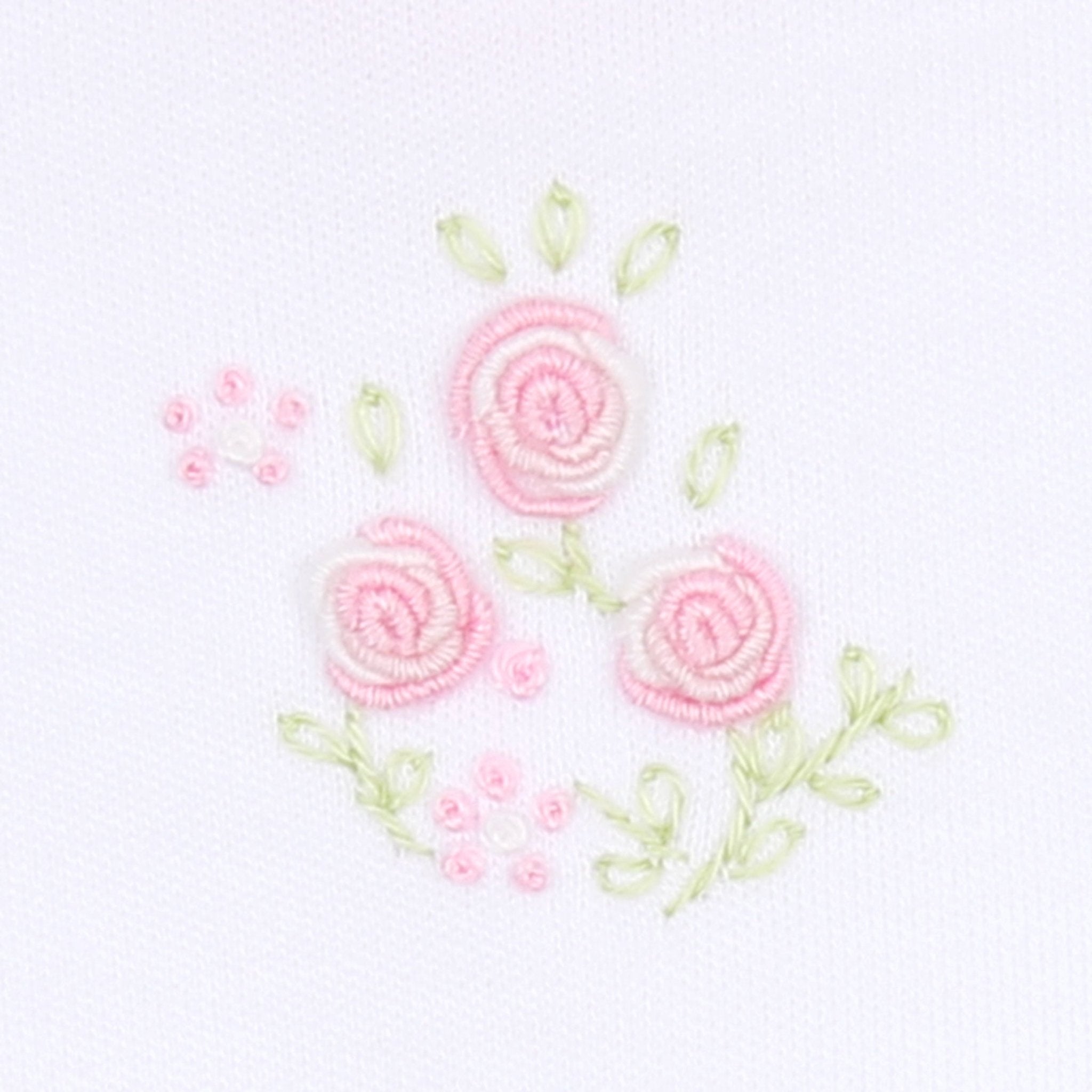 Hope's Rose Embroidered Short Sleeve Bubble - Magnolia BabyBubble