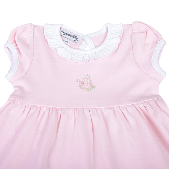 Hope's Rose Embroidered Short Sleeve Dress - Magnolia BabyDress