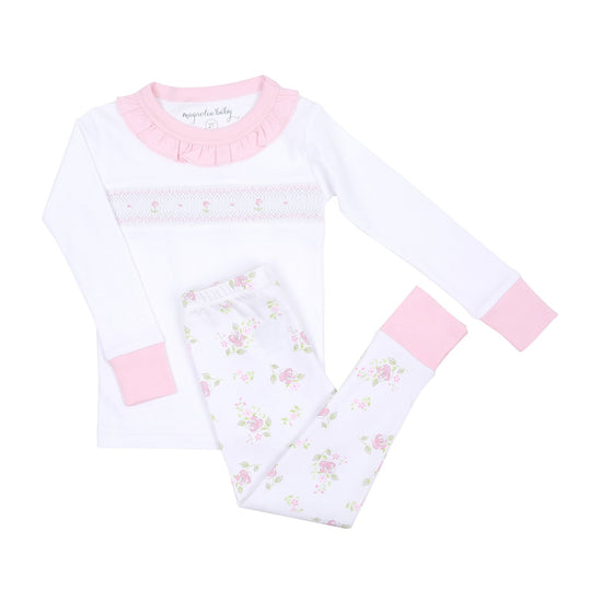 Hope's Rose Infant/Toddler Smocked Ruffle Long Pajamas - Magnolia BabyLong Pajamas