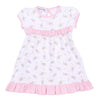 Hope's Rose Print Ruffle Short Sleeve Toddler Dress - Magnolia BabyDress