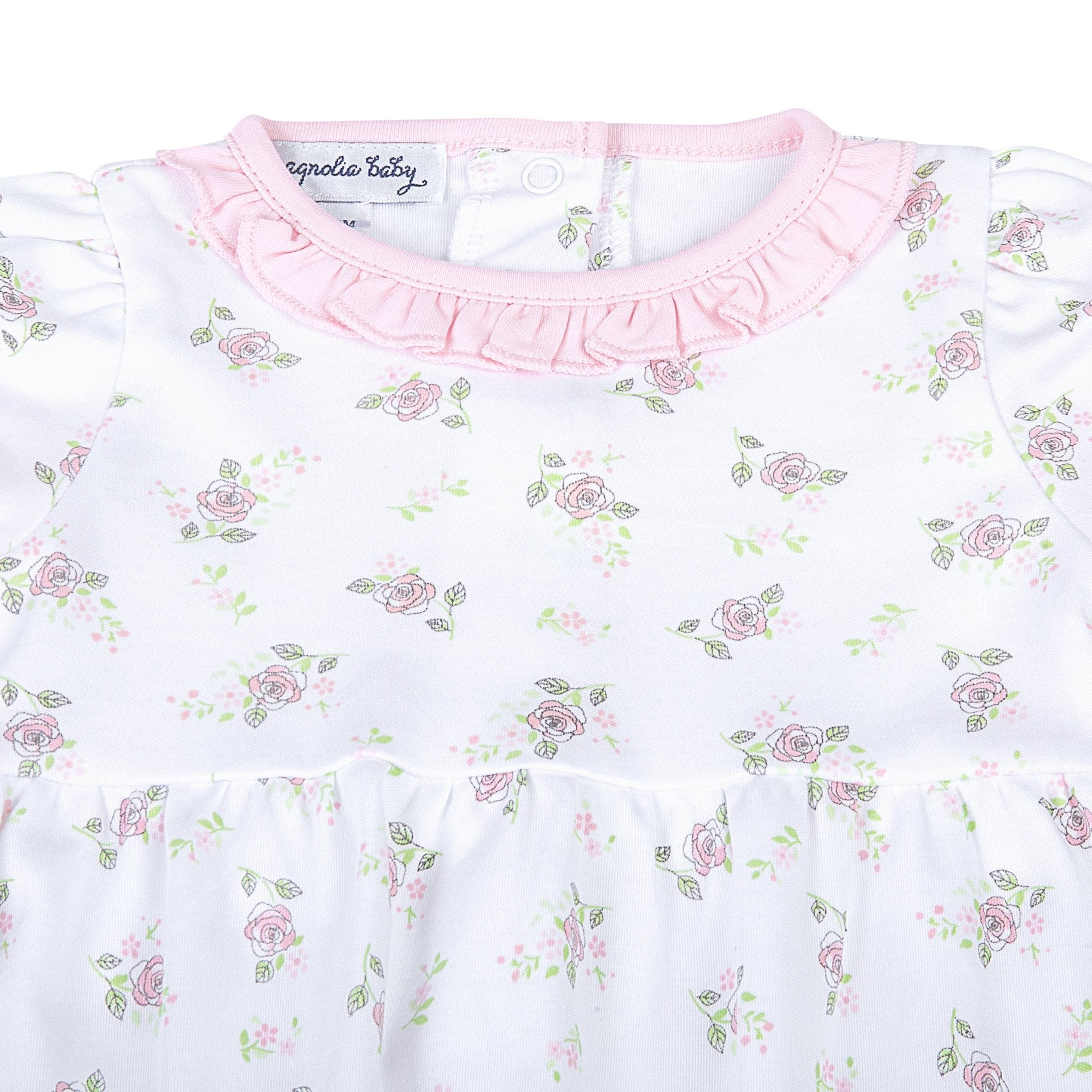 Hope's Rose Print Short Sleeve Bubble - Magnolia BabyBubble