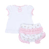 Hope's Rose Print Short Sleeve Diaper Cover Set - Magnolia BabyDiaper Cover