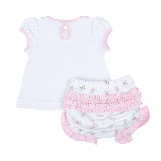 Hope's Rose Print Short Sleeve Diaper Cover Set - Magnolia BabyDiaper Cover