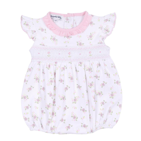 Hope's Rose Smocked Print Flutters Toddler Bubble - Magnolia BabyBubble