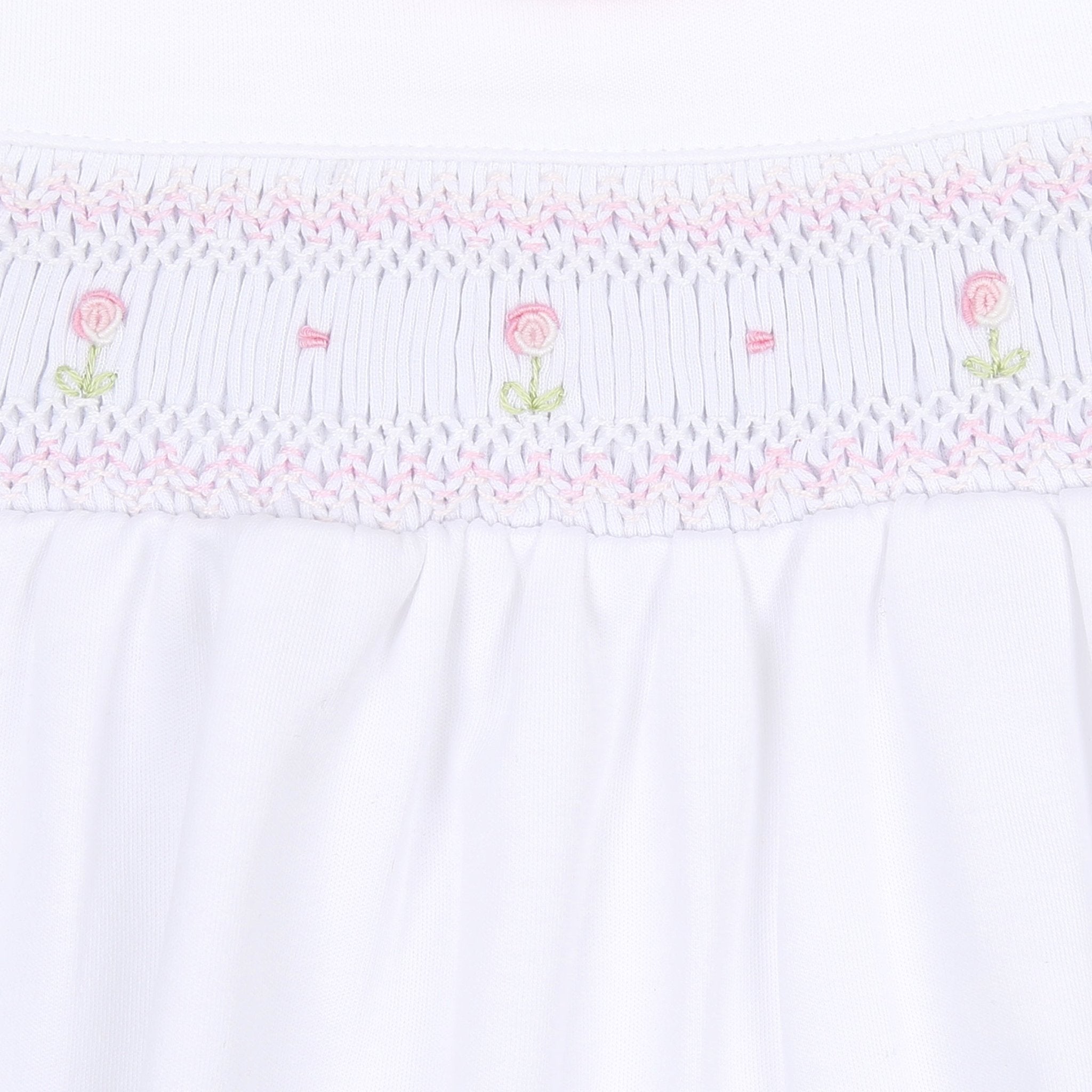 Hope's Rose Smocked Print Footie - Magnolia BabyFootie